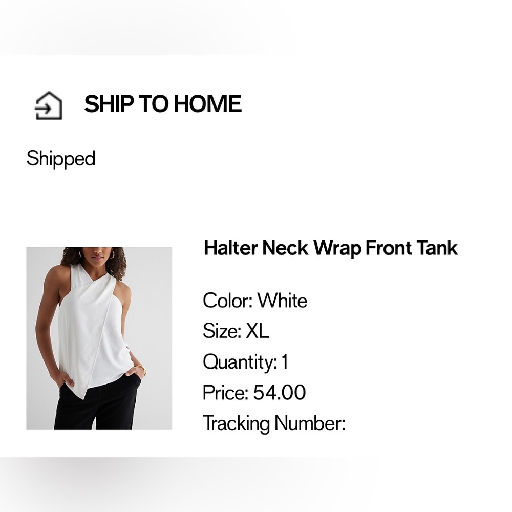 New! Express Halter Neck Wrap Front Tank - Picture 8 of 8